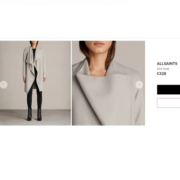 Allsaints wool coat grey - Picture 5 of 5